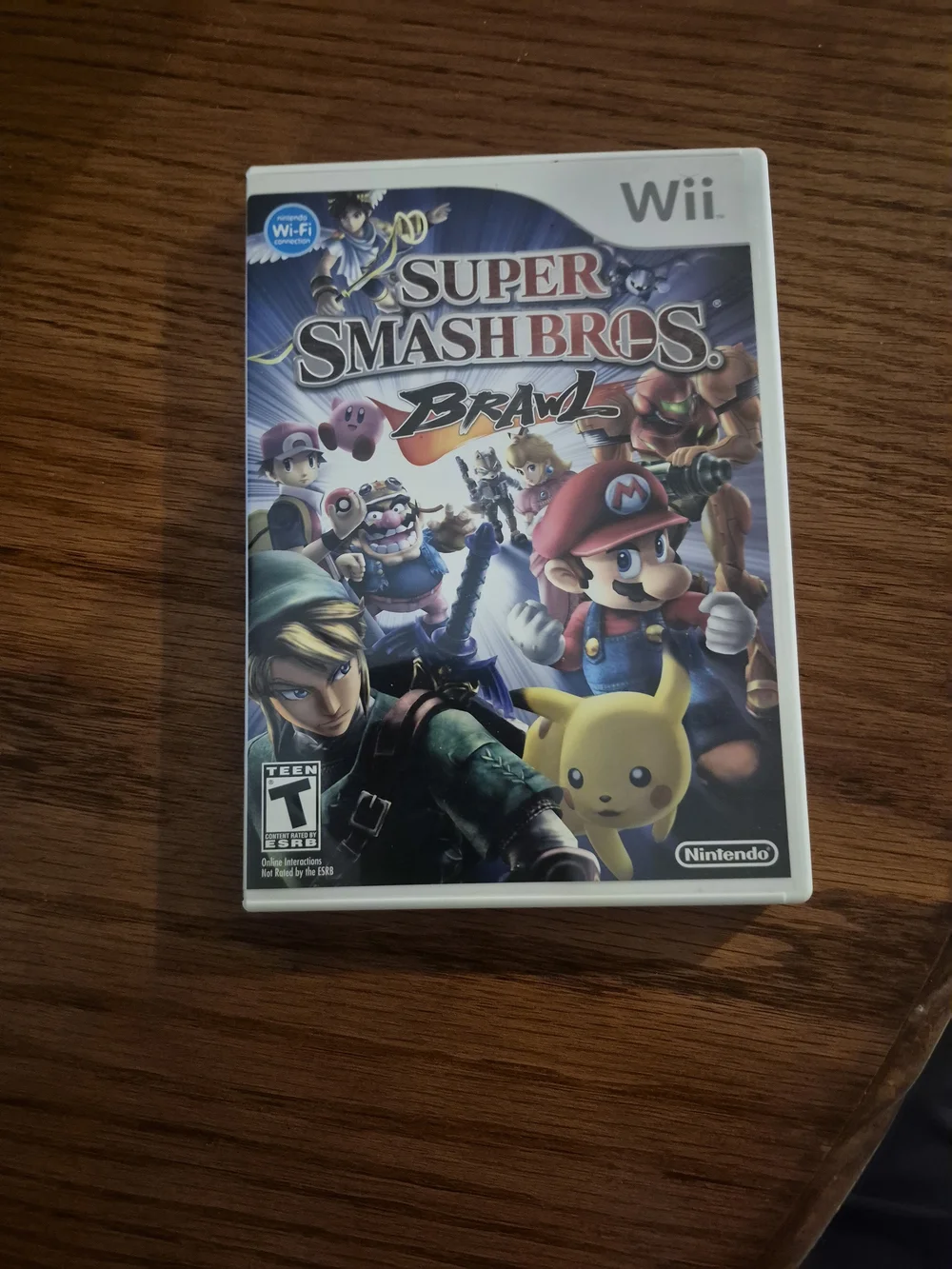 Nintendo Wii Super Smash Bros. Brawl - White Case with Blue and Red Cover Art